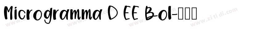 Microgramma D EE Bol字体转换